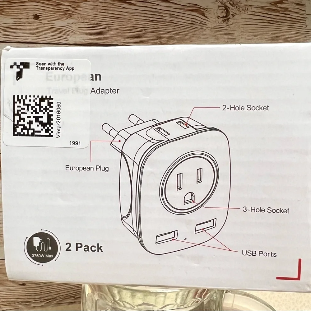 European Travel Plug Adapter, VINTAR International Power Adaptor with 2 USB